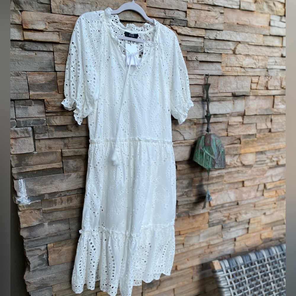 OPT White Lace Dress